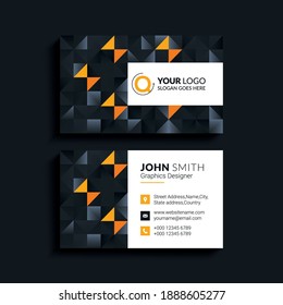 Tarjetas de visita creativas abstractas Vector de diseño plano Ilustración