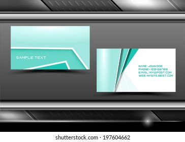 Vector abstract creative business cards (set template) 