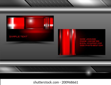 Vector abstract creative business cards (set template) 