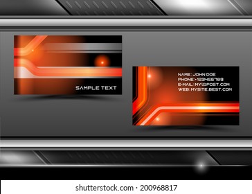 Vector abstract creative business cards (set template) 