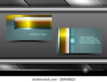 Vector abstract creative business cards (set template) 