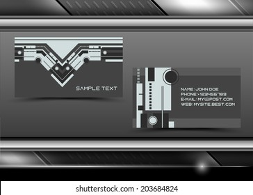 Vector abstract creative business cards (set template) 