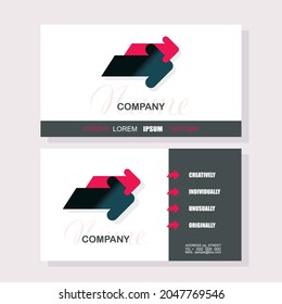 Vector abstract creative business cards