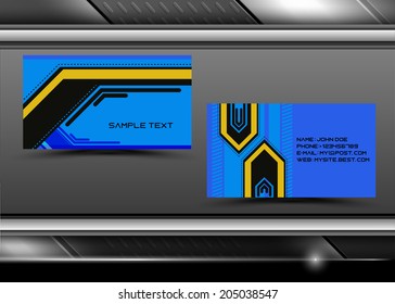 Vector abstract creative business cards (set template)