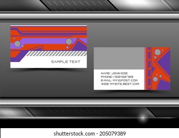 Vector abstract creative business cards (set template) 