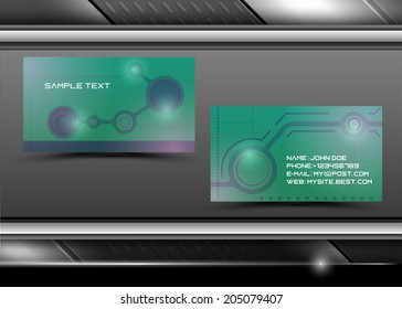 Vector abstract creative business cards (set template) 