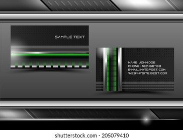 Vector abstract creative business cards (set template) 