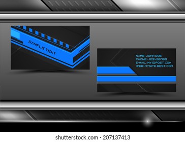 Vector abstract creative business cards (set template) 
