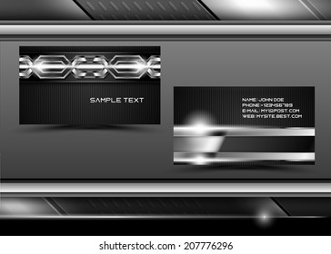 Vector abstract creative business cards (set template) 