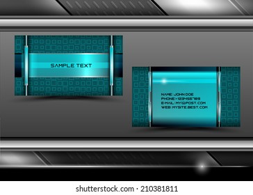 Vector abstract creative business cards (set template) 