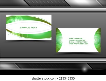 Vector abstract creative business cards (set template) 