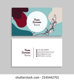 Tarjetas de visita creativas vectoriales abstractas (plantilla establecida)