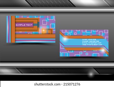 Vector abstract creative business cards (set template) 