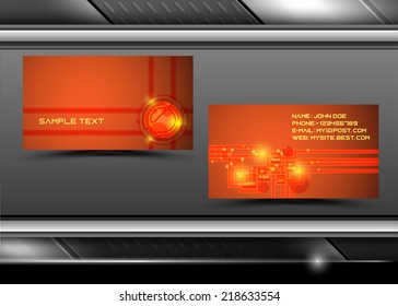 Vector abstract creative business cards (set template) 