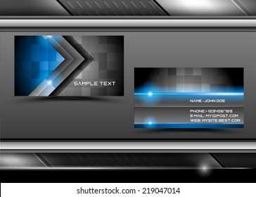 Vector abstract creative business cards (set template) 