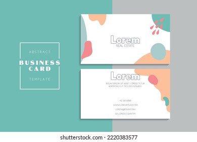 Vector abstract creative business cards (back and front set template)