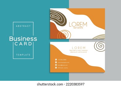 Vector abstract creative business cards (back and front set template)