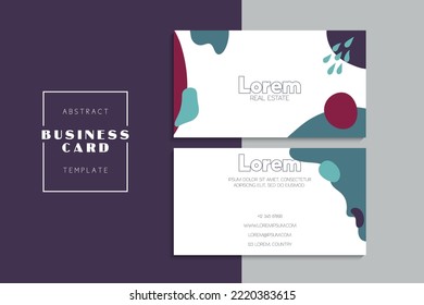 Tarjetas de visita creativas vectoriales abstractas (plantilla de conjunto frontal y posterior)