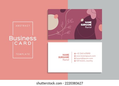 Vector abstract creative business cards (back and front set template)