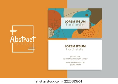 Vector abstract creative business cards (back and front set template)