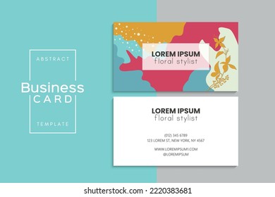 Vector abstract creative business cards (back and front set template)