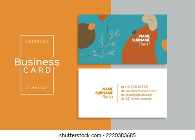 Vector abstract creative business cards (back and front set template)