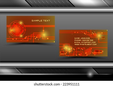 Vector abstract creative business cards (set template) 