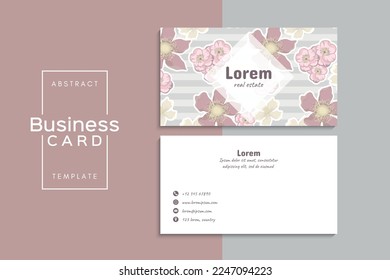 Vector abstract creative business cards (back and front set template)	
