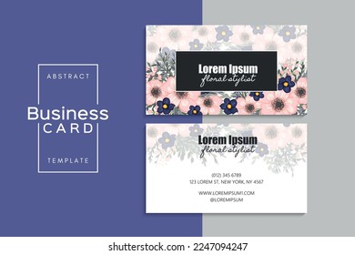 Vector abstract creative business cards (back and front set template)	
