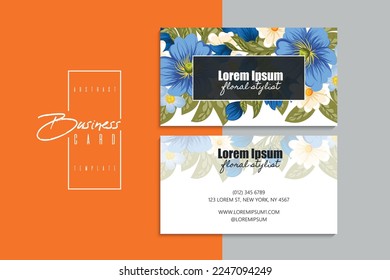 Vector abstract creative business cards (back and front set template)	
