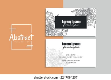 Vector abstract creative business cards (back and front set template)	
