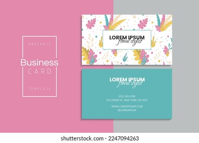 Vector abstract creative business cards (back and front set template)	
