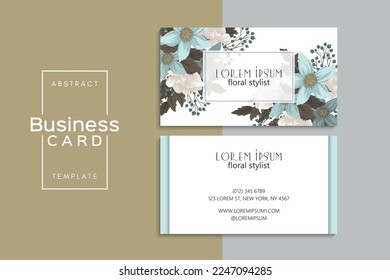 Vector abstract creative business cards (back and front set template)	
