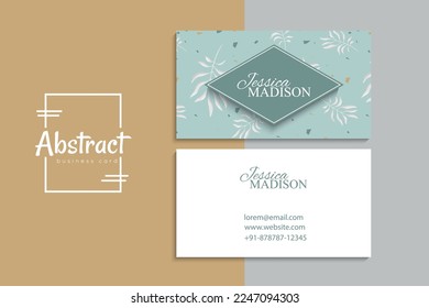 Vector abstract creative business cards (back and front set template)	
