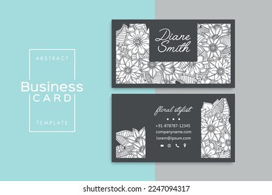 Vector abstract creative business cards (back and front set template)	
