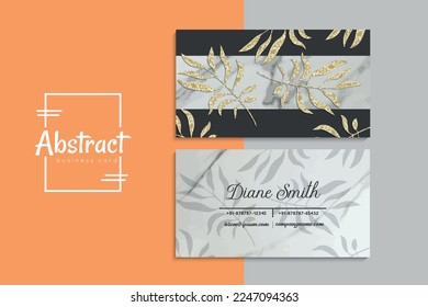 Tarjetas de visita creativas vectoriales abstractas (plantilla de conjunto frontal y posterior)	
