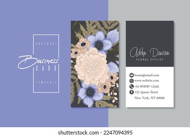 Vector abstract creative business cards (back and front set template)	
