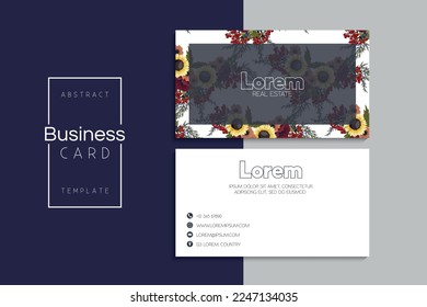 Vector abstract creative business cards (back and front set template)	