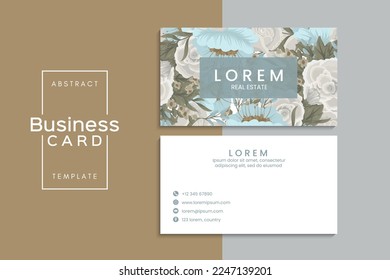 Vector abstract creative business cards (back and front set template)	