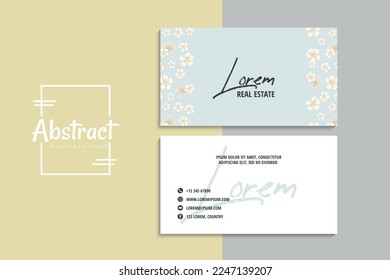 Tarjetas de visita creativas vectoriales abstractas (plantilla de conjunto frontal y posterior)	