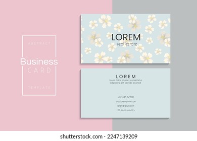 Tarjetas de visita creativas vectoriales abstractas (plantilla de conjunto frontal y posterior)	