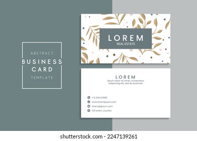 Vector abstract creative business cards (back and front set template)	
