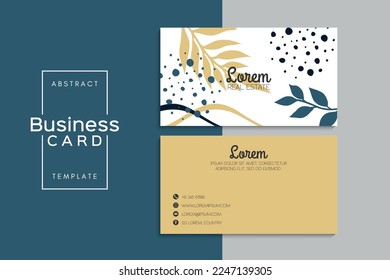 Tarjetas de visita creativas vectoriales abstractas (plantilla de conjunto frontal y posterior)	