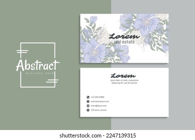 Vector abstract creative business cards (back and front set template)	