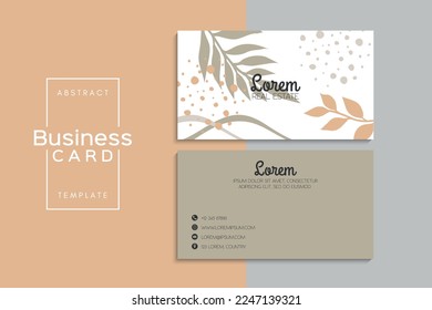 Tarjetas de visita creativas vectoriales abstractas (plantilla de conjunto frontal y posterior)	