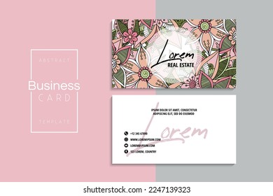 Vector abstract creative business cards (back and front set template)	