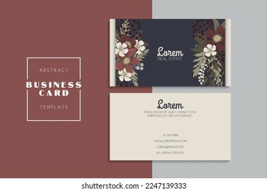 Vector abstract creative business cards (back and front set template)	