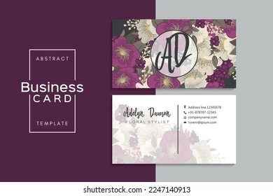 Vector abstract creative business cards (back and front set template)	