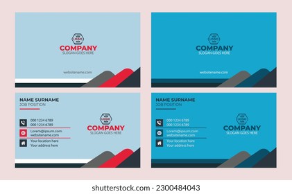 Vector abstract creative business cards (set template) Modern creative business card and name card, horizontal simple clean template vector design, layout in rectangle size.