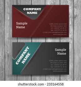 Vector abstract creative business cards (set template) 